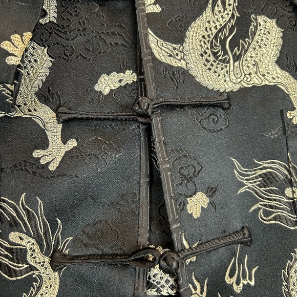 Blazer in the Chinese style embroidered with dragons size 8 Brand OCHI - Picture 4 of 8